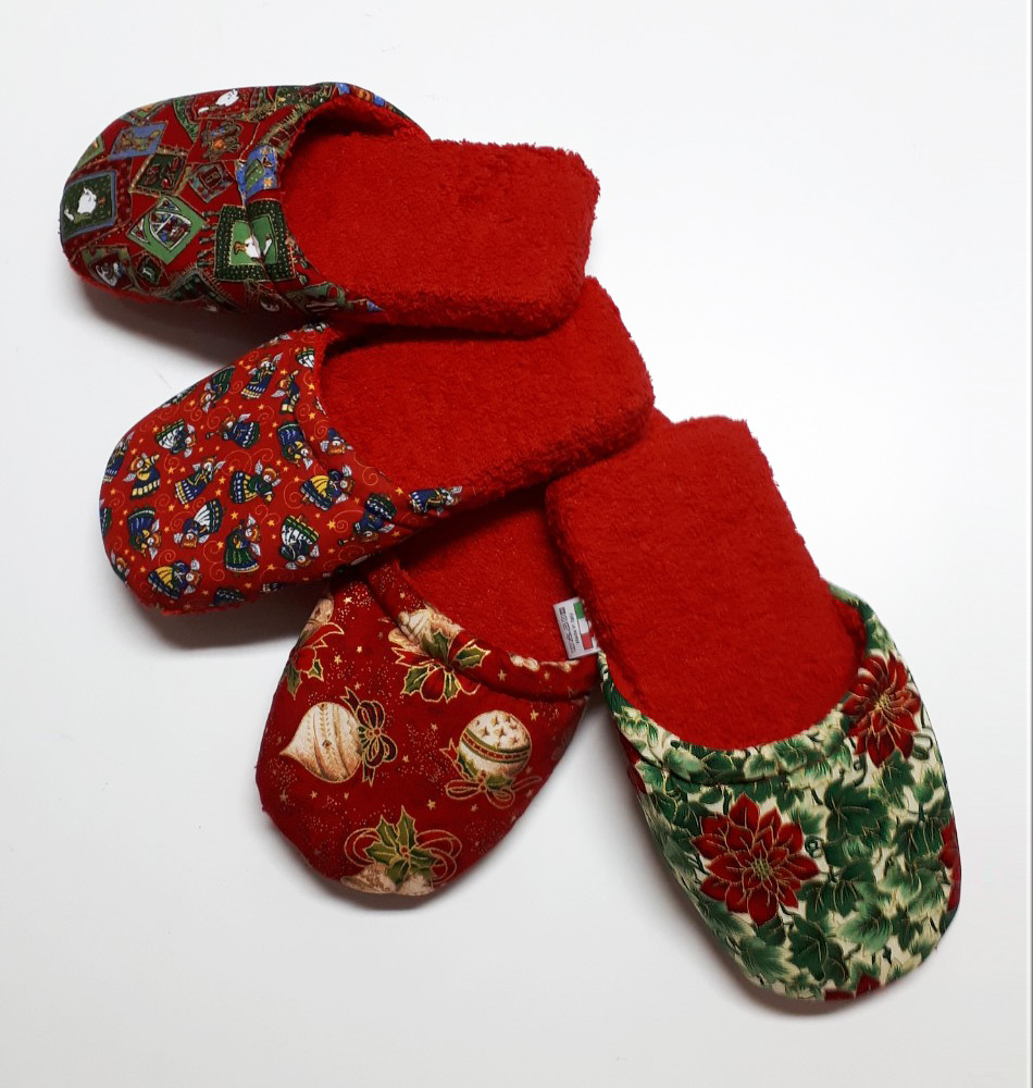 Christmas terry slippers